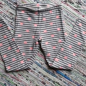 Cat & Jack Bottoms - Striped heart leggings Cat & Jack Bottoms - Striped heart leggings